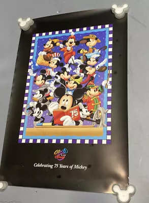 Disney Celebrating~75 Years Of Mickey Mouse Poster~The Art Of Disney 24 X 36 • $25