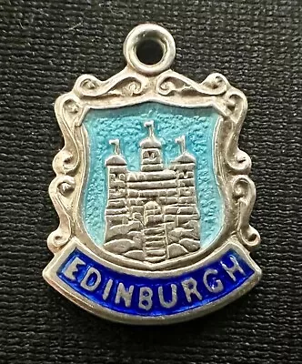 Silver & Enamel Edinburgh Souvenir Charm • £2