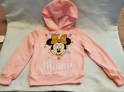 Disney Minnie Mouse Pink Hoodie Size 5 • $15