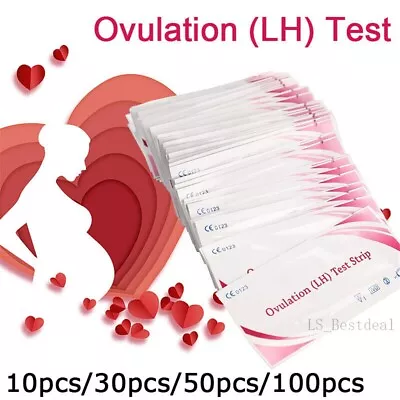 10/20/50pcs Ovulation (LH) Test Strips Urine Fertility Kit OPK High Sensitive • $8.99