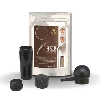 Hair Building Fibers Keratin Thickening Refill Fibres Applicator Spray Pump Jar • £19.99