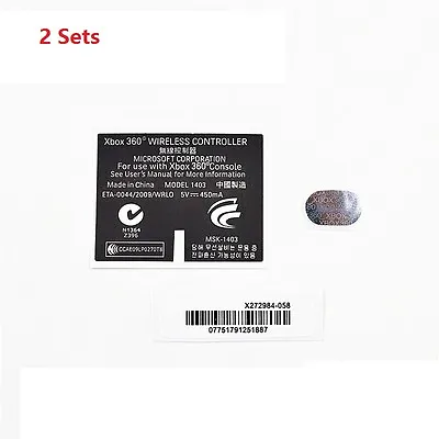 2 Sets Back Sticker Label For Microsoft Xbox 360 Wireless Controller • $2.90