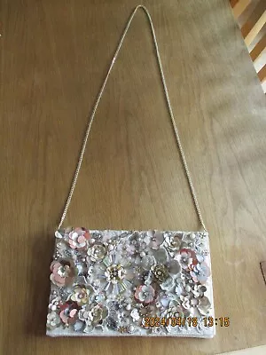 Pretty Accessorize Beaded Clutch/Shoulder Bag 10  X 6   Pre Loved • £9