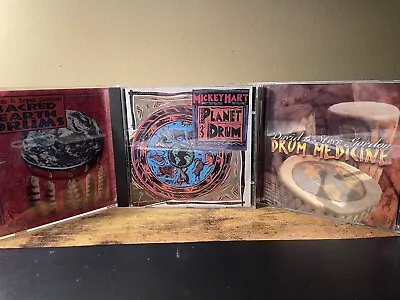 Lot Of 3 CDs  Planet Drum   Sacred Earth Drums   Drum Medicine • $6.49