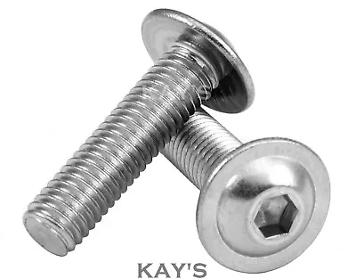 £6.90 • Buy Flanged Button Head Screws High Tensile Zinc Plated Bolts M3 M4 M5 M6 M8 M10 M12