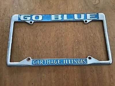 Go Blue Carthage College Illinois License Plate Frame Antique • $33.99