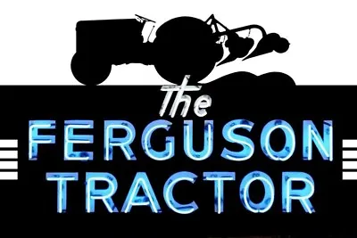 The Ferguson Tractor Silhouette Metal Sign 24 X36  USA STEEL XL Size 9 Lb • $138.88