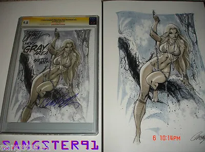 J. Scott Campbell's More Gray Area Sketchbook #nn (CGC 9.8 SS & Print Combo) HTF • $955