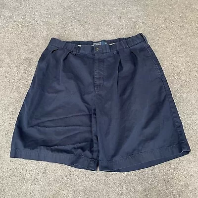 Vintage RALPH LAUREN Shorts Mens 34 Blue Chino Casual Classic W34 L9 (20494) • £9.99