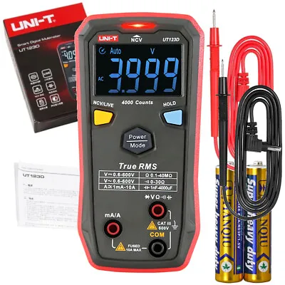 UNI-T UT123D HANDY Digital Multimeter Voltage Current Resistance CAPAC NCV LIVE+ • £19.60
