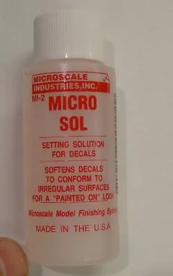 Microscale Industries MI-2 Micro Sol Decal Setting (Softening) Solution (1oz) • $3.99