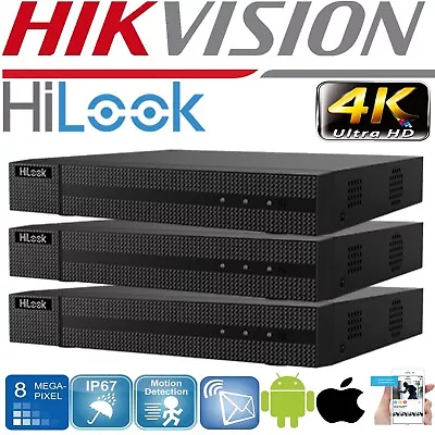 4k Hikvision Hilook Cctv Hd Dvr 4/8/16ch 4k 8mp Hdmi Indoor Video Recorder Uk • £103.70