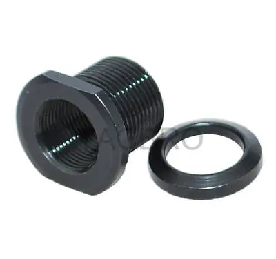 Black Stainless Steel Muzzle Converter 1/2x28 TPI To 5/8x24 TPI W/ Washer • $9.99
