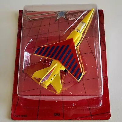 1988 Matchbox Skybusters Mirage SB3 Diecast Airplane Yellow Stripes New Card Cut • $9.95