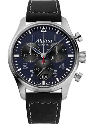 Alpina AL-372NB4S6 Startimer Pilot Chronograph Mens Watch • $1537.91