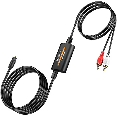 Neoteck 192KHZ DAC Converter SPDIF To Digital Optical RCA Cable Audio Amplifier • $22.95