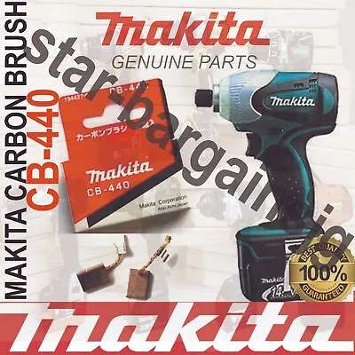 Makita 18V LXT Impact Driver Bhp451 DHP458 Genuine CARBON BRUSH SET CB440** • £4.50