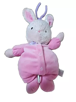 Carter's Child Plush Pink Bunny Rabbit Musical Pull Crib Toy • $24.95