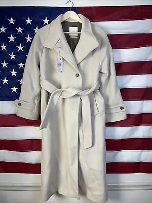 Mango Turtleneck Virgin Wool Coat Medium NWT $350 • $89.99