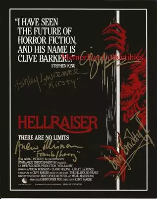 HELLRAISER Clive Barker / Doug Bradley + 2 SIGNED Autographed 8x10 Color Photo • $450