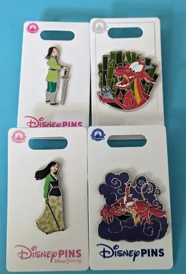 New Disney Parks Mulan & Mushu 4 Pin Set Crikee • $29.99