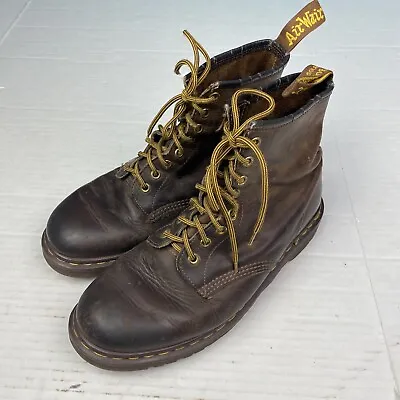 Dr. Martens Adult Men 10 Women 12 Boots Brown Leather Vintage Made In England • $79.99