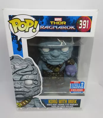 Marvel Funko Pop Vinyl Figure Korg With Miek No. 391 Thor Ragnarok • $14.38