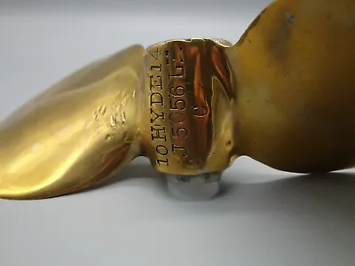 Vintage Hyde Brass Propeller  J5065L Excellant - Use Or Display • $59