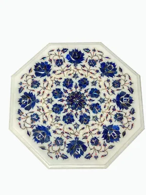 14  Marble Side Table Top Handmade Semi Precious Stone Lapis Home Furniture • $331.11