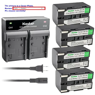 Kastar Battery Dual Rapid Charger For Samsung SB-L320 & Samsung VP-L650 VPL650 • $15.99