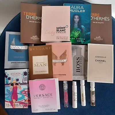 £19.99 • Buy Lot Of Designer Fragrance Perfume Sample Versace Chanel Hermes Escada Dior
