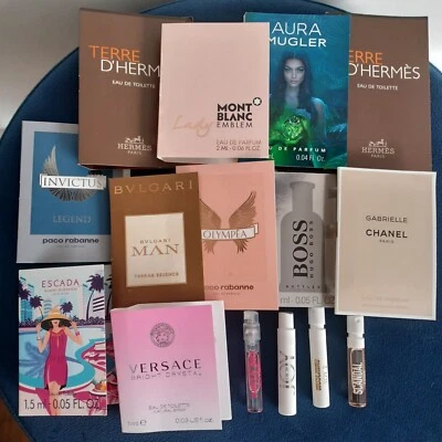 £19.99 • Buy Lot Of Designer Fragrance Perfume Sample Versace Chanel Hermes Escada Dior