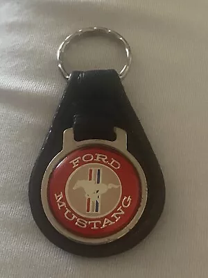 Vintage Ford MUSTANG Key Ring Key Chain Red White Blue Stripe • $10