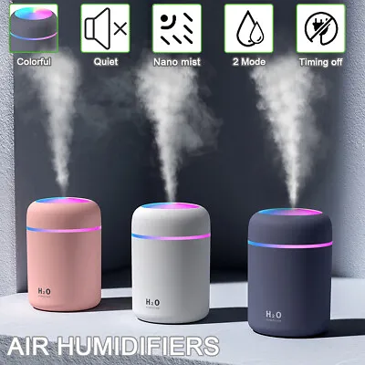Portable USB Mini Led Humidifier Car Air Purifier Aroma Diffuser Cool Mist Home • $12.44