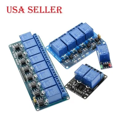 5V 12V 1 2 4 6 8 Channel Relay Module With Optocoupler Relay Output For Arduino • $9.44
