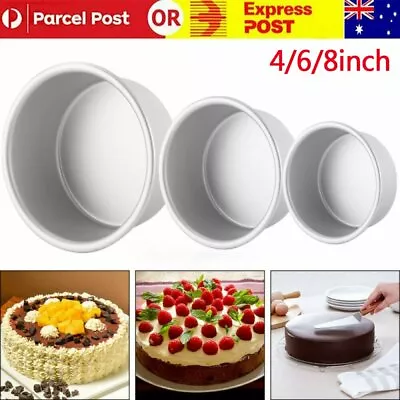 4/6/8/ Inch Cake Mold Round DIY Cakes Pastry Mould Baking Tin Pan Reusable • $15.69