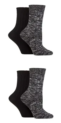 £14.99 • Buy Elle Ladies Boot Socks Perfect For Walking, Hiking, Trekking And Outdoors 4 Pair
