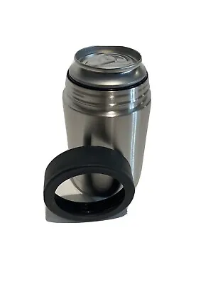 12 Oz Double Wall Silver Cooler Stainless Steel Hide A Beer Can Thermos • $18.30