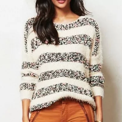 Anthropologie La Fee Verte Boho Long Sleeve Striped Confetti Sweater • $35