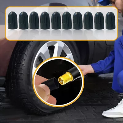 10pcs Black Plastic Caps Car Tyre Tire Wheel Rim Valve Stem Cap Auto Accessories • $3.80