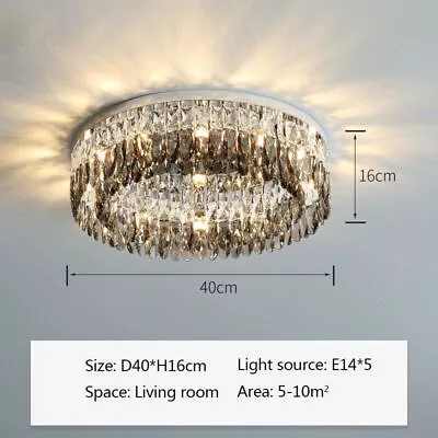 Ceiling Lighting Modern Indoor Fixture LED Crystal Glass Vintage Style Ring Part • $432.39