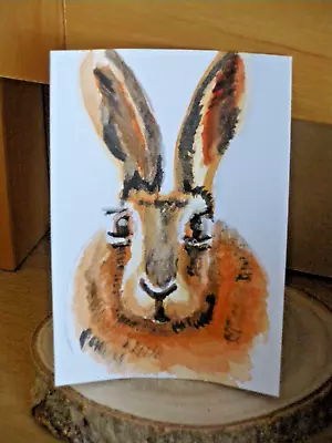 Hare Art Card ACEO Watercolour Original M Howe Artcard Painting • £3.99