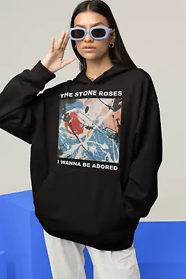 The Stone Roses Hoodie - I Wanna Be Adored - Black - S To 5xl - Britpop - Gift • £24.49
