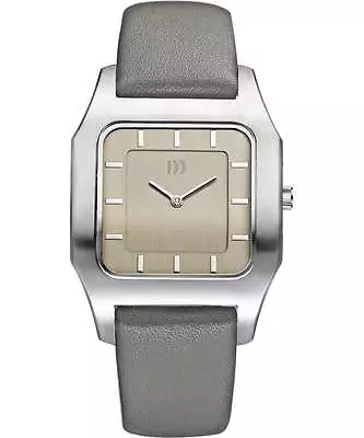 Danish Design IV14Q1005 Olive Dial Stainless Steel Gray Leather Women's Watch • $85