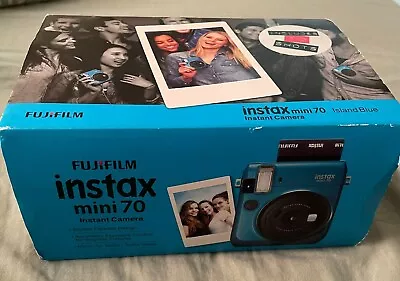 Fujifilm Instax Mini 70 Instant Camera Island Blue New Never Used With 10 Shots • £45