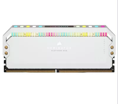 Corsair Dominator Platinum RGB 64GB (2x32GB) DDR5 UDIMM 5200Mhz C40 1.25V White • $453.30