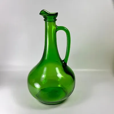 Vintage Green Glass Wine World Bottle Jug Decanter Boho 1976 Beringer Vineyard • $23.65
