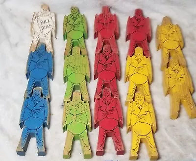 Bill Ding Lot Of 14 Wooden 4.5   Clown Stackable Balancing Figures - Early 1950s • $8