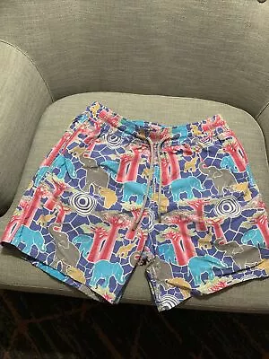 Vilebrequin Swim Trunks Men’s Size Large  Elephant Print Lined Swim Shorts EUC • $49.97