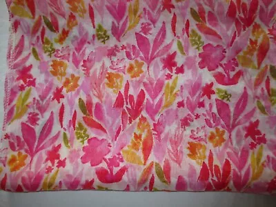 Womens White Pink Orange Yellow Green Floral Infinity Scarf Greenbrier • $14.99